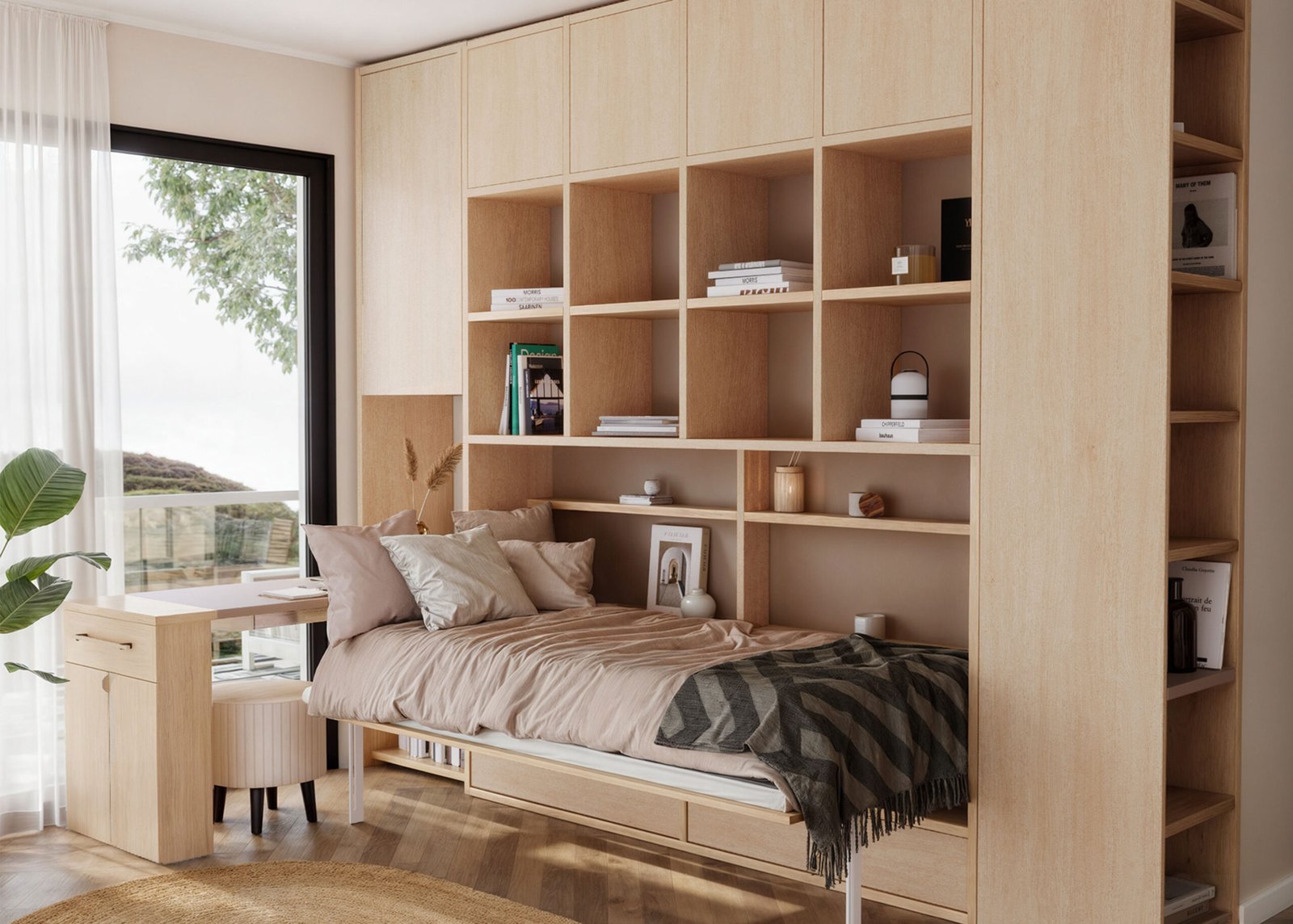 10126-dormitorio-con-cama-abatible-y-escritorio-plegable