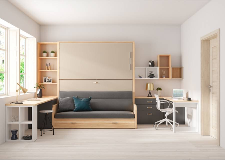 7478-litera-abatible-horizontal-con-sofa-t-nido-de-arrastre-2-escritorios
