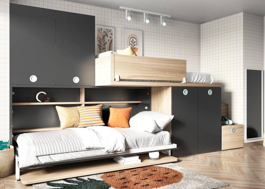 8395-cama-abatible-horizontal-con-otra-elevada-sobre-armario
