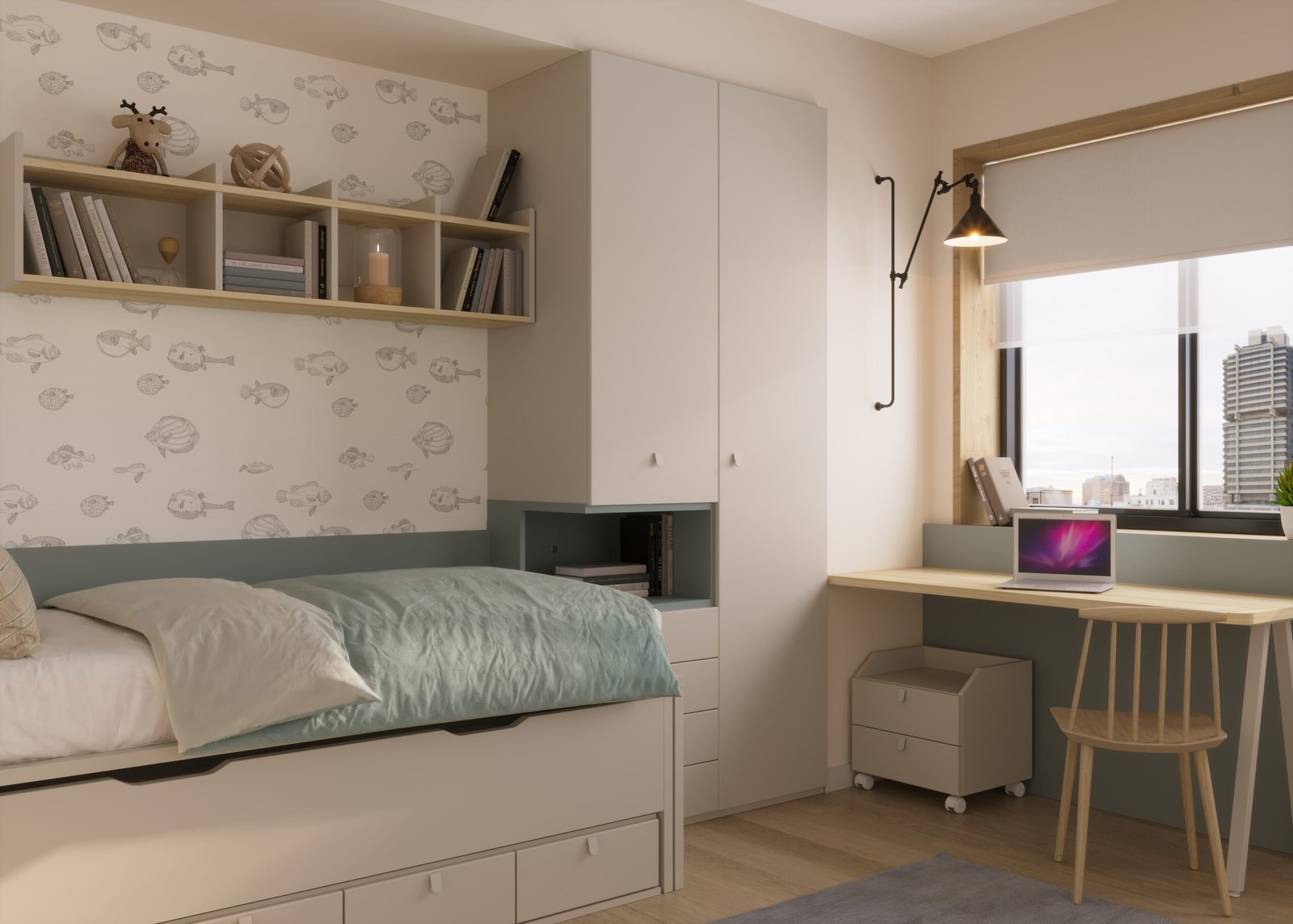 9909-habitacion-juvenil-con-cama-nido-armario-y-mesa