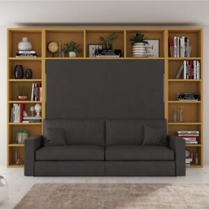Ambiente de salón equipado con un cómodo sofá DIVO horizontal con cama de matrimonio